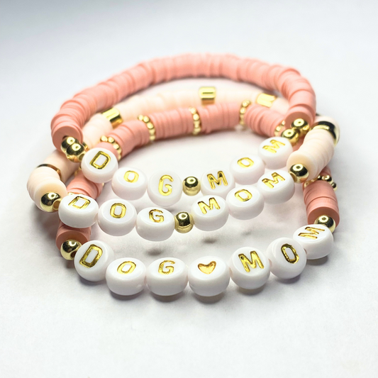 Dog Mom Bracelet – 7" Stretch Beaded Bracelet 🐾 (3 Styles Available)